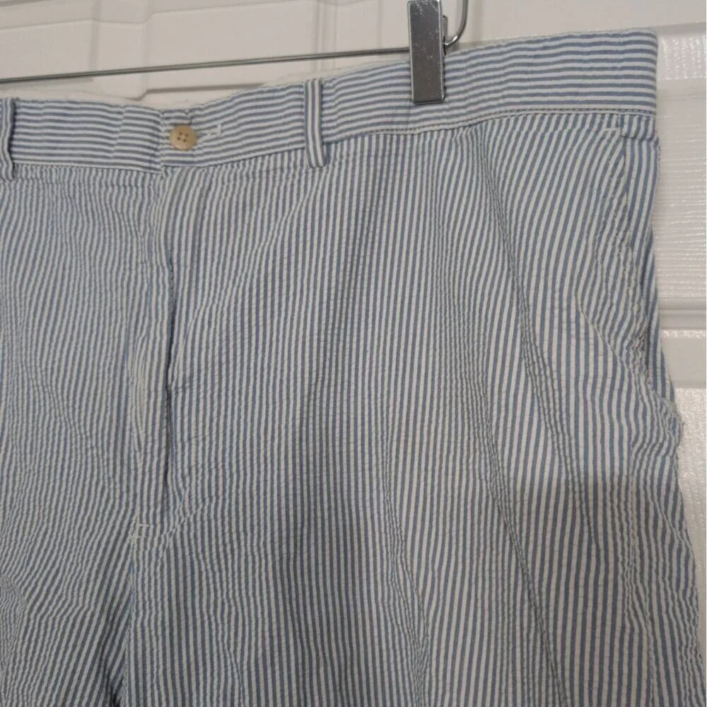 Polo Ralph Lauren Seersucker Stripe Shorts Mens Size 42 Blue Preppy Casual